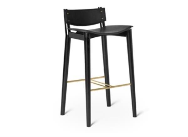 北歐酒吧創意實木簡約靠背高腳椅子