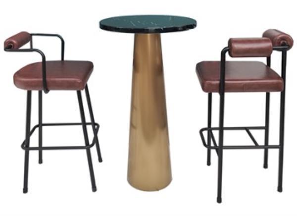 電音酒吧不銹鋼創意高腿吧臺椅家具