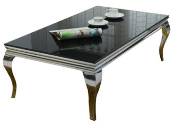 KTV酒吧歐式鋼化玻璃面簡約不銹鋼茶幾