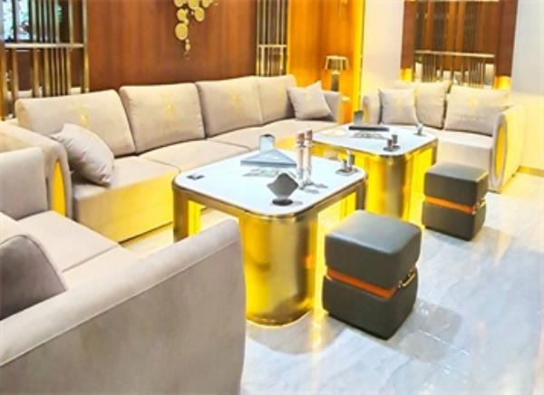 夜總會酒吧ktv發光不銹鋼茶幾